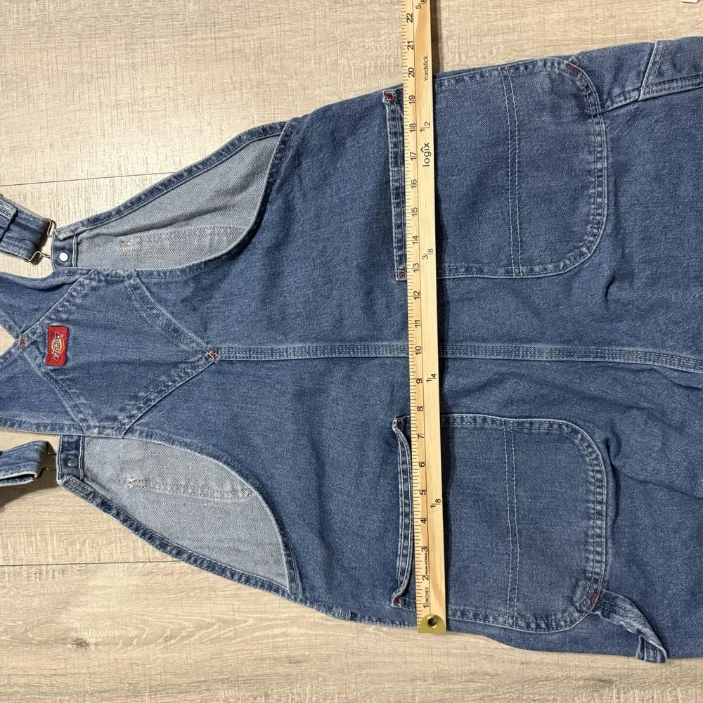 Vintage Dickies Overalls Denim Carpenter Workwear Bib Utility Pants Men 34x30